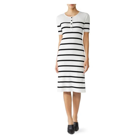 Slate & Willow Striped Henley Dress XS df1 - Picture 1 of 9